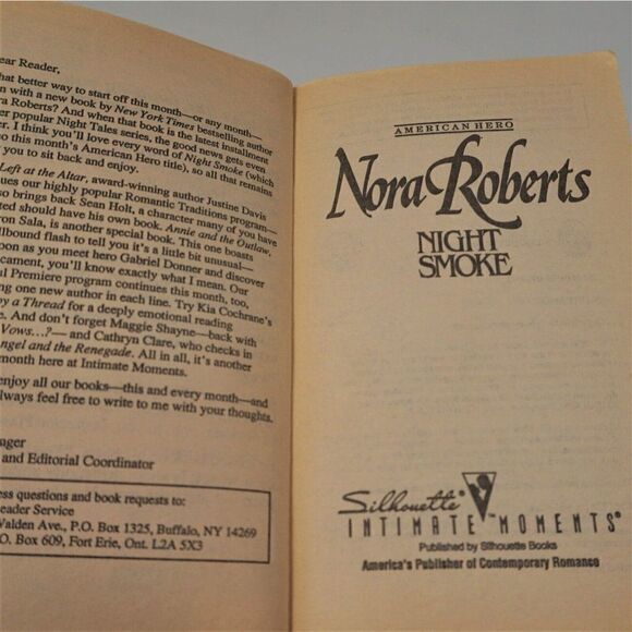 Night Smoke By Nora Roberts 1994 Silhouette Books Paperback - Picture 4 of 5